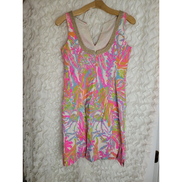 Lilly Pulitzer Janice Shift Dress, Scuba To Cuba Print, Size 2 - Picture 3 of 5